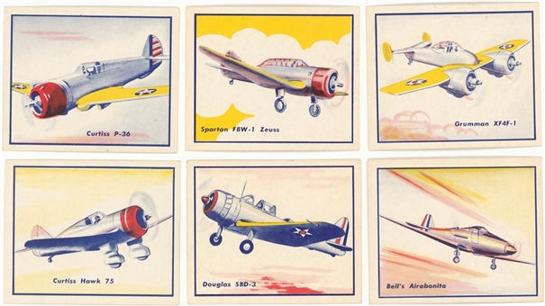 1930s R47 Shelby Gum Co. "Fighting Planes" High Grade Complete Set (24)